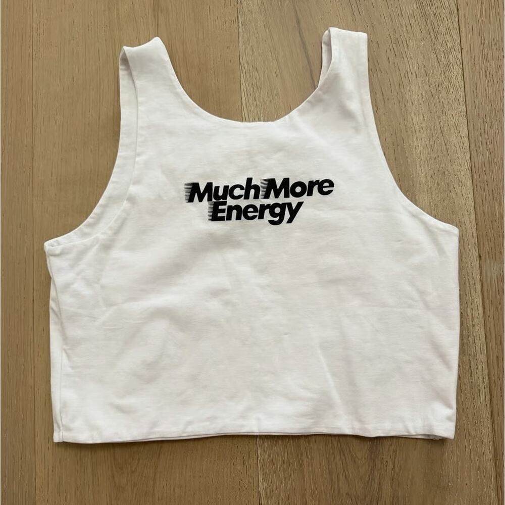 Zara Kids Much More Energy Cropped Micro Rib Tank Top Sz 12 / 13 Yrs. NWT